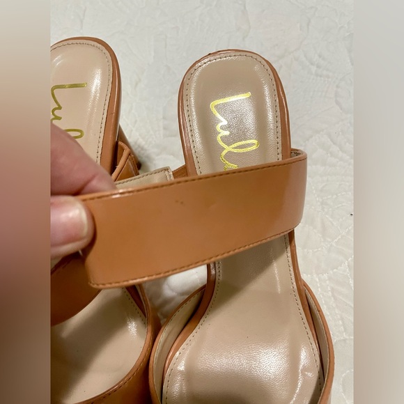 Lulus Faire Tan Pointed-Toe Mules size 6.5 - Picture 3 of 11